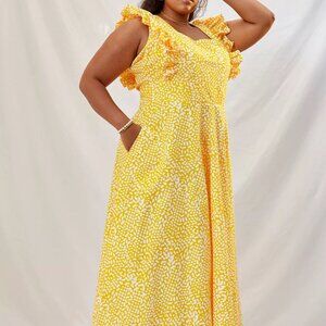 Anthropologie Sika Marigold Yellow Maxi Dress - Size 24 W